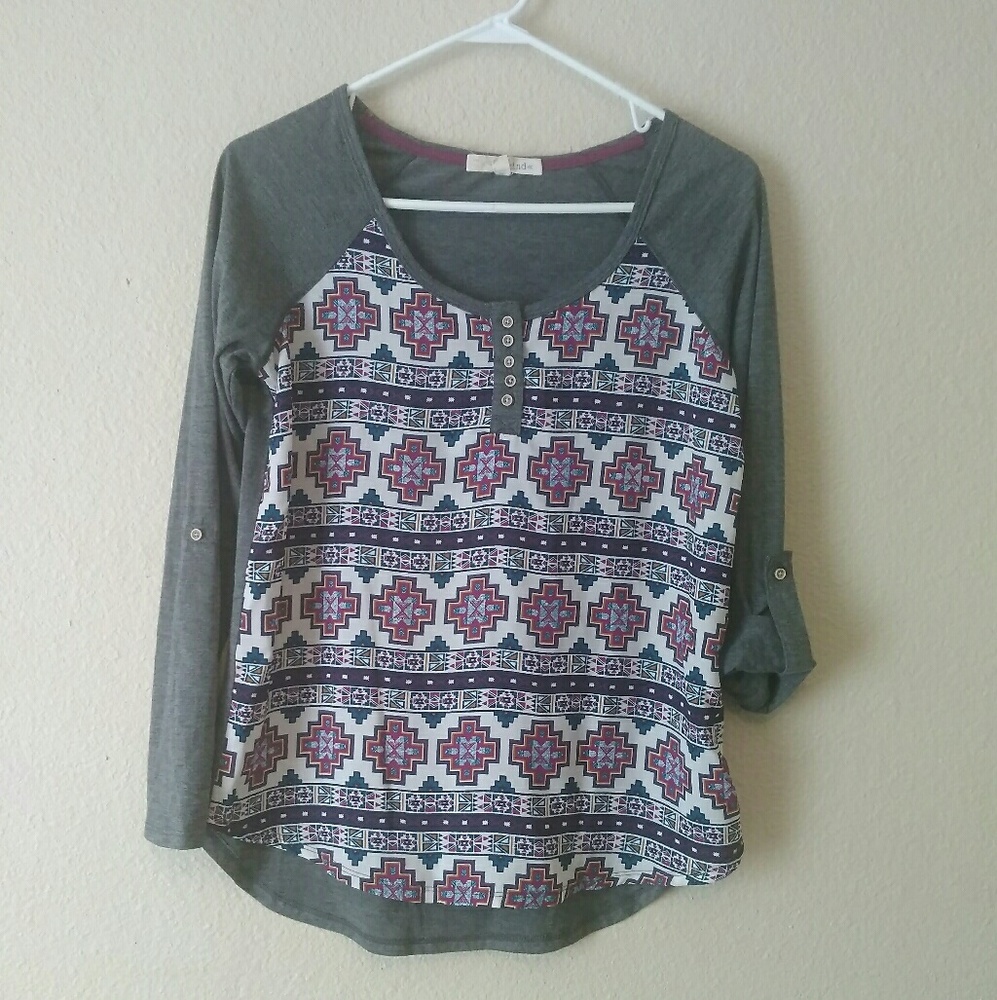 Rewind 3/4 sleeve top